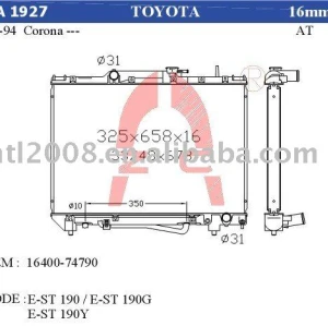 auto condenser for Toyota carina ST190