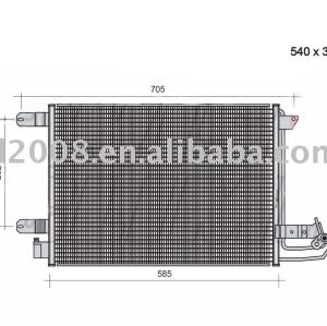 auto condenser for Audi / 1K0 820 411 E / 1K0 820 411 G