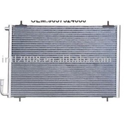 Auto condensador para peugeot 206/ china auto condensador fabricação/ china condensador fornecedor