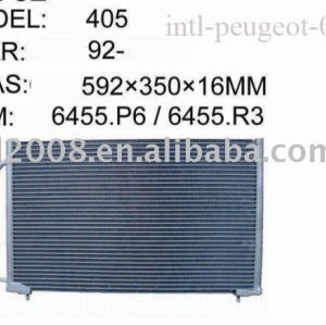 auto condenser for PEUGEOT 405/ China auto condenser manufacture/China condenser supplier