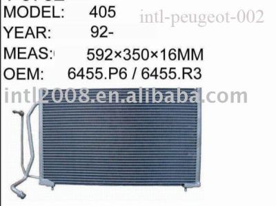 auto condenser for PEUGEOT 405/ China auto condenser manufacture/China condenser supplier