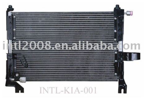 Auto condensador para a kia pride/ china auto condensador fabricação/ china condensador fornecedor