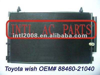 Auto AC Condenser ASSY TOYOTA WISH 88460-21040 8846021040 88460 21040 for cooling GOOD QUALITY AND FAST DELIVERY