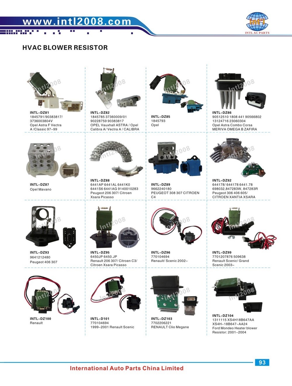 Air Conditioning Ford Heater Motor Fan Blower Resistor Transit MK5 MK6 MK7 3C1H-18B647-AA 4525162 3C1H18B647AA