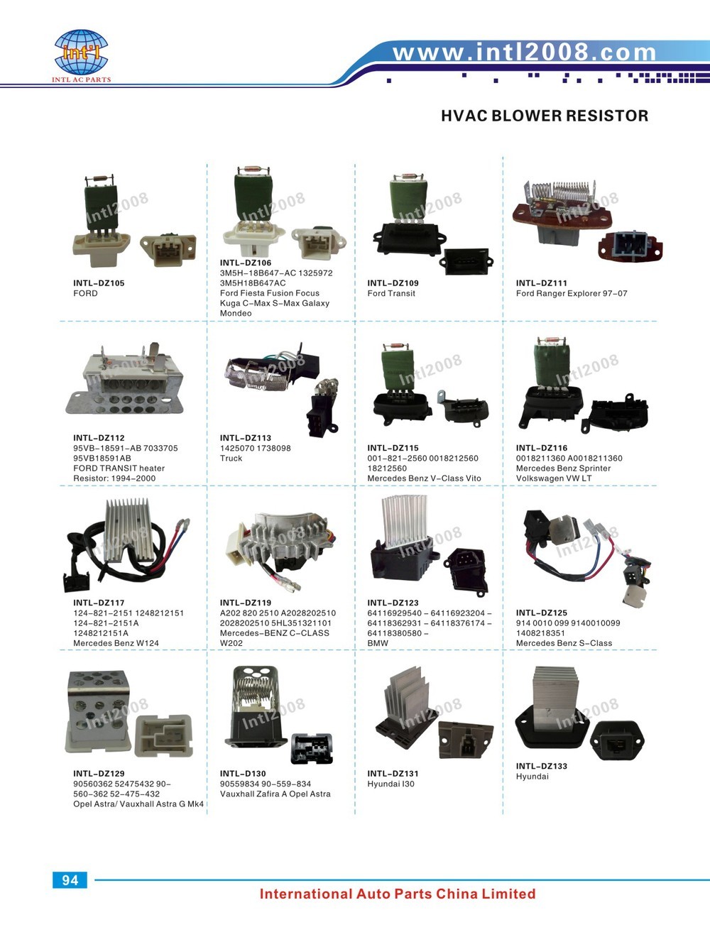 Air Conditioning Ford Heater Motor Fan Blower Resistor Transit MK5 MK6 MK7 3C1H-18B647-AA 4525162 3C1H18B647AA