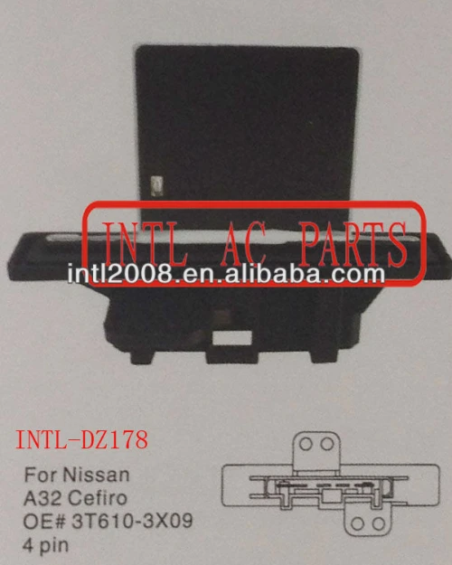 3T610-3X09 3T6103X09 HVAC Heater BLOWER Motor fan Resistor Rheostat for Nissan 4 pin