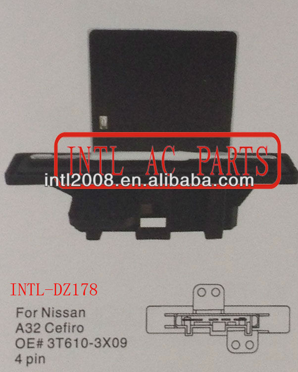 3T610-3X09 3T6103X09 HVAC Heater BLOWER Motor fan Resistor Rheostat for Nissan 4 pin