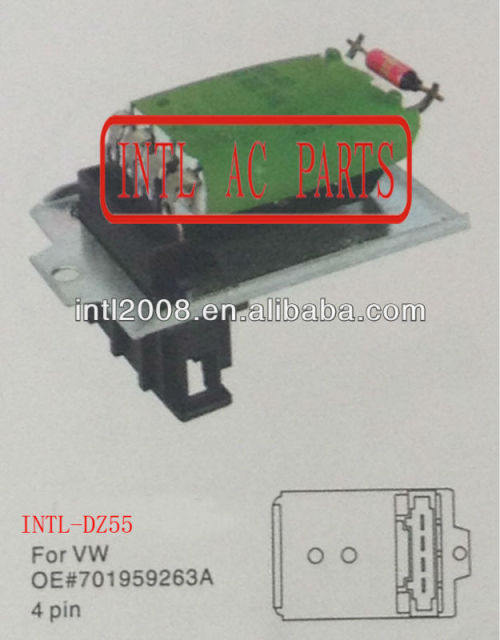 701959263a hvac blower resistor para vw golf 3/vento/polo 6n/t4 busjetta resistência térmica/regulador/radiador do motor do ventilador
