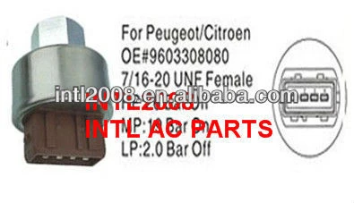 Auto AC Pressure Switch Pressostato air conditioning pressure Sensor PEUGEOT CITROEN