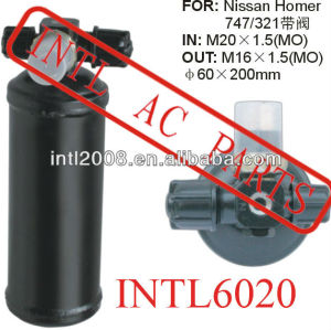 Ar condicionado ac secador do receptor uma/c receptor secador/acumulador 60x200mm filtro secador nissan homer com interruptor