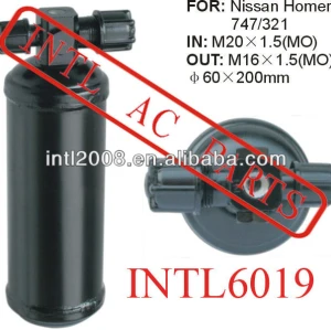 Air conditioning ac Receiver Drier a/c receiver Dryer / Accumulator IN: M20x1.5 OUT: M16x1.5 60x200mm Filter Drier Nissan Homer