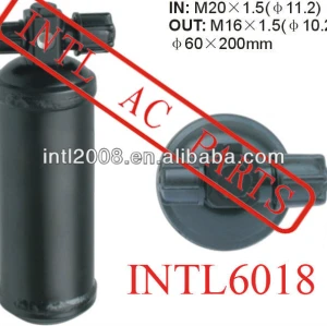 Air conditioning ac Receiver Drier a/c receiver Dryer / Accumulator IN: M20x1.5 OUT: M16x1.5 60x200mm Filter Drier