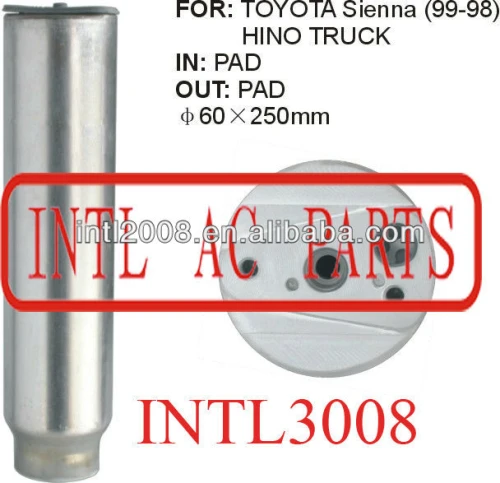 Toyota Sienna Hino Truck Receiver Drier Dryer A/C Accumulator for auto air conditioning 60X250MM