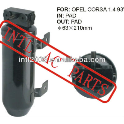 Receiver Drier Dryer a/c Accumulator for Opel Corsa 1.4/ Opel Zafira Vectra Astra Antara auto air conditioning 63X210MM