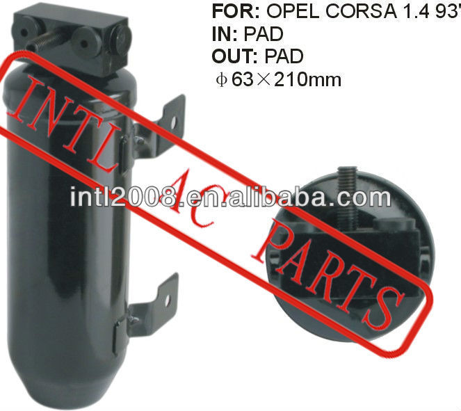 Receiver Drier Dryer a/c Accumulator for Opel Corsa 1.4/ Opel Zafira Vectra Astra Antara auto air conditioning 63X210MM