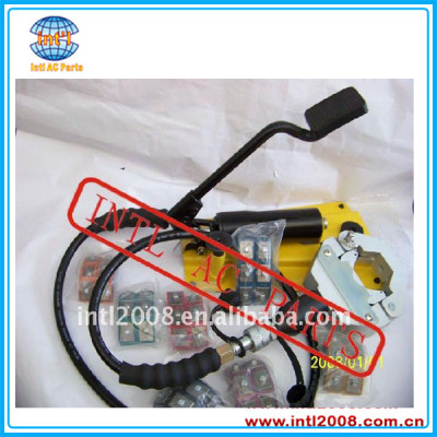 Foot-operated Hydraulic A/C Hose Crimper tool kit automotive air conditioner Hose fitting crimping machine