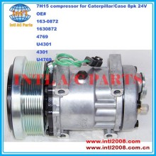 Sanden 7H15 709 sd709 SD7H15 163-0872 1630872 4769 U4301 4301 U4769 compressor ac auto para Trator para Caterpillar / Case