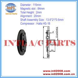 Halla HS-18/HS18 ac clutch hub 13.6*21*0.6mm Auto a/c compressor clutch hub air conditioning compressor 115mm China factory manufacturer