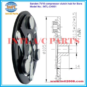 Sanden sd7v16 compressor clutch hub for Bora