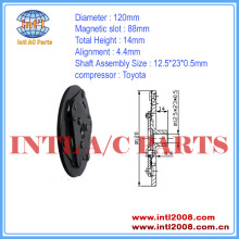 China manufacturer 120mm Toyota CLUTCH PLATE Shaft Assembly 12.5*23*0.5mm compressor ac clutch hub mass stock air conditioning