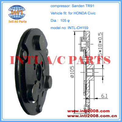ac air compressor Sanden TR91 clutch hub /Sanden front hub clutch plate for Honda civic /disc /dust cover --China supplier