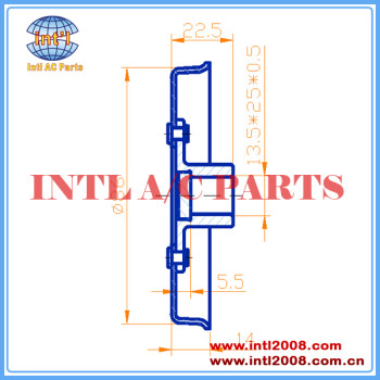 China manufacturer Denso 6SEU12C Volkswagen Polo Audi a/c clutch hub 74.5mm mass stock auto ac CLUTCH PLATE Shaft Assembly 13.5*25*0.5mm