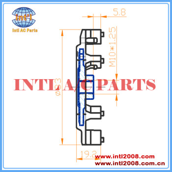 China auto ac CLUTCH PLATE Denso 6SEU14C BMW/Benz/Audi 83MM diameter a/c clutch hub M10*1.25 Shaft Assembly mass stock