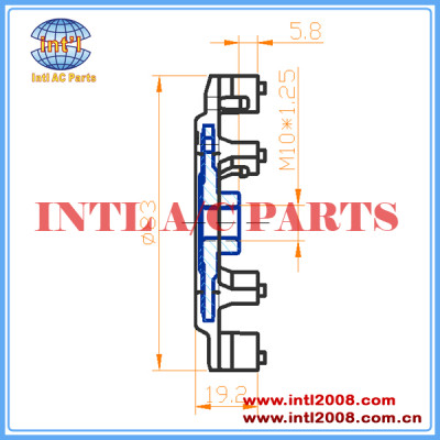 China auto ac CLUTCH PLATE Denso 6SEU14C BMW/Benz/Audi 83MM diameter a/c clutch hub M10*1.25 Shaft Assembly mass stock