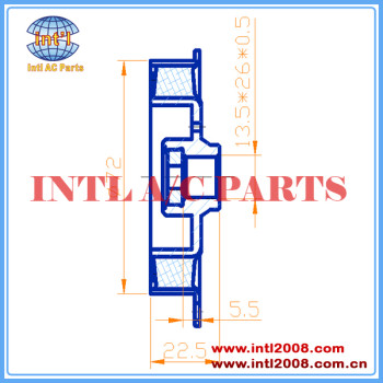 China factory auto ac CLUTCH PLATE Zexel DCS17E Audi A3 72MM diameter 13.5*26*0.5MM Shaft Assembly a/c clutch hub mass stock