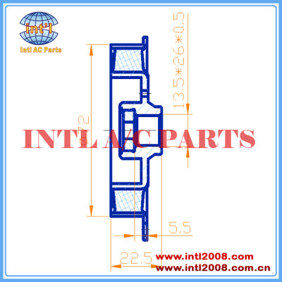 China factory auto ac CLUTCH PLATE Zexel DCS17E Audi A3 72MM diameter 13.5*26*0.5MM Shaft Assembly a/c clutch hub mass stock