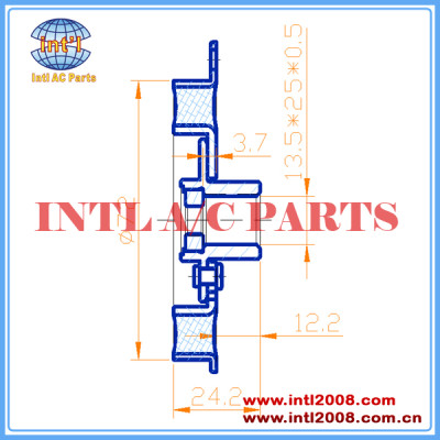 China factory 72MM diameter Denso 7SEU14C Audi/BMW/Benz auto ac CLUTCH PLATE 13.5*25*0.5MM Shaft Assembly a/c clutch hub mass stock