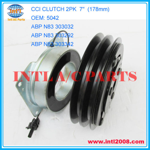 China supplier CCI clutch york 210 magnetic clutch pulley 2PK 24V 7" 5042 ABP N83 303032 ABP N83 303292 ABP N83 303342 75R3454 75R4534 75R455