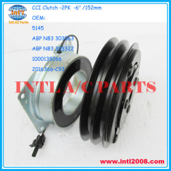 CCI clutch York 210 magnetic clutch pulley 2PK 6" 5145 ABPN83303063 ABPN83303322 2016366-C93 MAE-06A210 75R1302 RD-5-9456-0