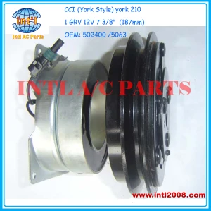 CCI (York Style) york 210 compressor magnetic clutch pulley set 1 GRV 12V 502400 ABP N83 303021 5063 A22-10761-000 1676659-C91