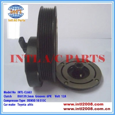 6PK 10S15C car ac compressor pump pulley hub coil for Toyota Altis CLUTCH 883101A300 CO 11099C