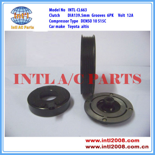 6PK 10S15C car ac compressor pump pulley hub coil for Toyota Altis CLUTCH 883101A300 CO 11099C