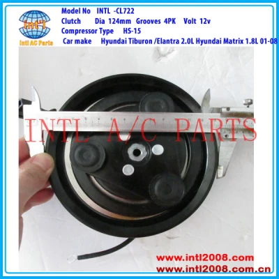 HS-15 4PK A/C Clutch pulley assembly for Hyundai Tiburon /Elantra 2.0L Hyundai Matrix 1.8L 97701-2D100 97701-2C100 97701-2E000