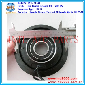 HS-15 4PK A/C Clutch pulley assembly for Hyundai Tiburon /Elantra 2.0L Hyundai Matrix 1.8L 97701-2D100 97701-2C100 97701-2E000