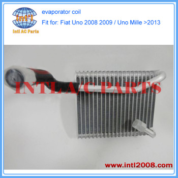 air conditioning evaporator core/ a/c evaporator coil Fiat Uno 2008 2009 / fiat Uno Mille >2013 R134a Parallel flow 249*205*58mm China Guangzhou factory/ manufacturer