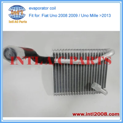 air conditioning evaporator core/ a/c evaporator coil Fiat Uno 2008 2009 / fiat Uno Mille >2013 R134a Parallel flow 249*205*58mm China Guangzhou factory/ manufacturer