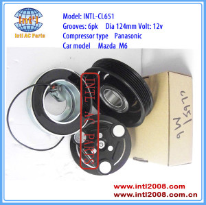 Panasonic MAZDA M6 air conditioning auto ac compressor magnetic clutch assembly 6pk pulley H12A1AF4A0 H12A1AF4DW GJ6A-61-K00C