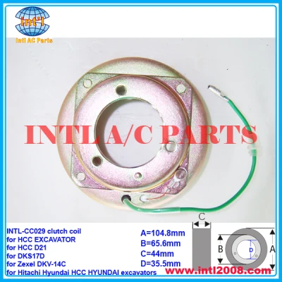 AUTO A/C compressor clutch coil for Zexel DKV-14C/DKS17D/HCC D21/Hitachi Hyundai HCC HYUNDAI excavators