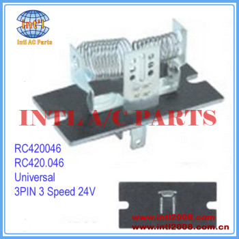 Made in China auto air conditioning Universal Heater Blower Motor Controller Resistor Regulator 3PIN 3 Speed 24V RC420046 RC420.046 RC420 046