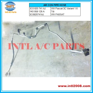 3C0820741AJ AC A/C AIR CON PIPE HOSE Fits for VW Passat 3C Variant 1.6 Tdi VW PASSAT 3C0 820 741 AJ 1K0 959 126 A