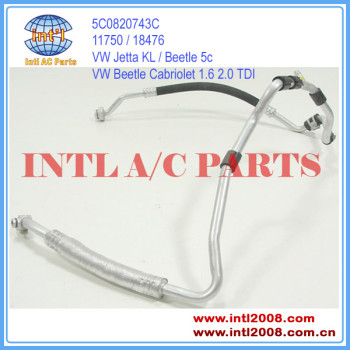 Auto piping VW Beetle 5C1/ Cabriolet 1.6 2.0 TDI/VW Jetta KL 2011-2014 Hose Assembly COMPRESSOR HOSE BREAK 5C0820743C 18476 China supplier