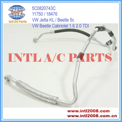 Auto piping VW Beetle 5C1/ Cabriolet 1.6 2.0 TDI/VW Jetta KL 2011-2014 Hose Assembly COMPRESSOR HOSE BREAK 5C0820743C 18476 China supplier