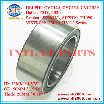 Automotive compressor clutch bearing for Mitsubishi MSC130 CVC125 CVC135 CVC135E Sanden SCROLL SD7B10 TR090 TRF090