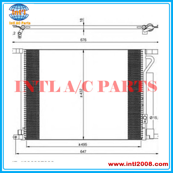 AC condenser Core size 495x432x18 fits for Chevrolet/Daewoo 94838817