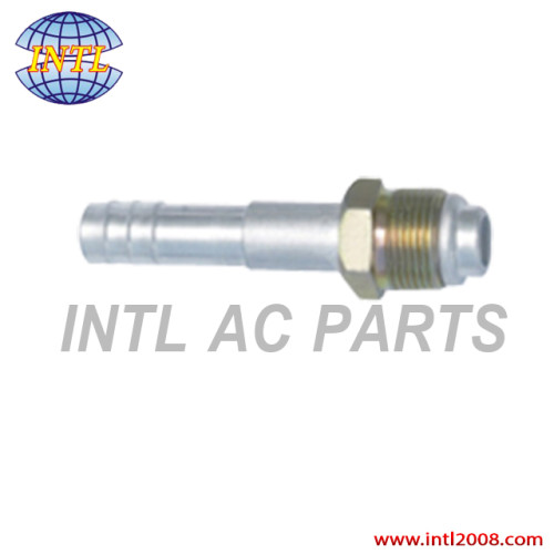 universal auto air conditioning hose barb fitting crimp on fitting hose connector male #6 straight