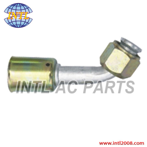 universal auto air conditioning beadlock hose fitting crimp on fitting hose connector beadlock fittings #6 45 degree female